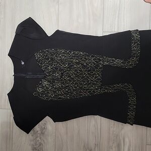 Black gold dress